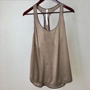Lululemon 105 singlet in Heathered Gold - Size 10